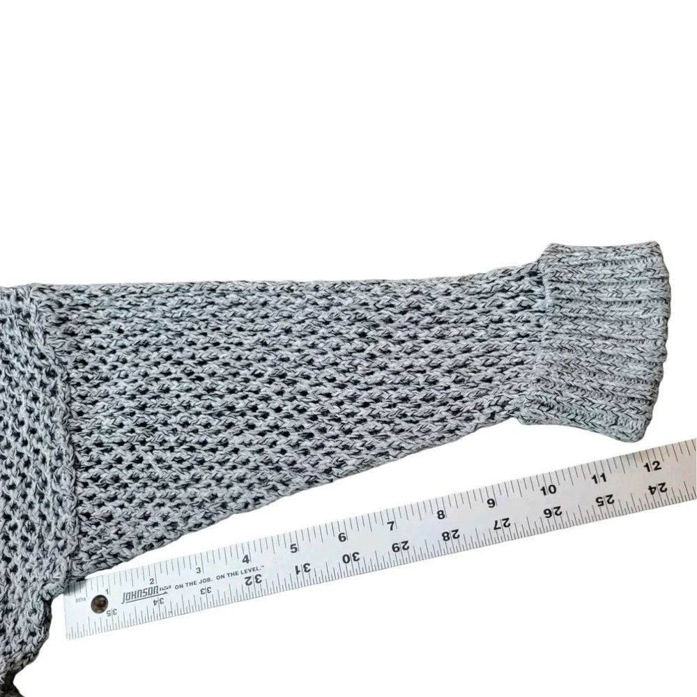 Madewell Sweater Womens L Grey Cotton‎ Blend Cable Knit Mixed Stitch Classic